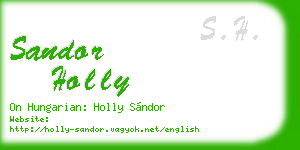 sandor holly business card
